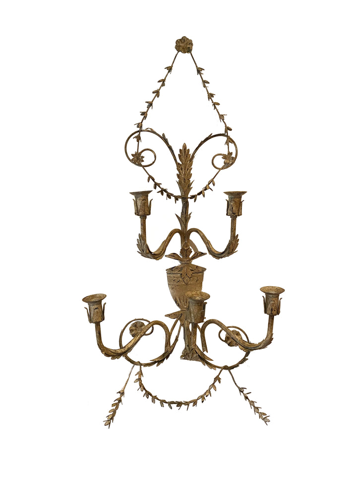 Pair of Iron 5-Arm Wall Sconces by Richard Taylor Designs