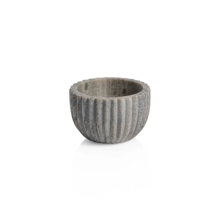 Whispering Ribbed Marble Bowl