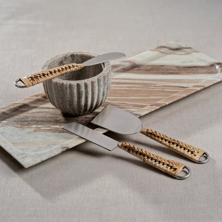Whispering Ribbed Marble Bowl