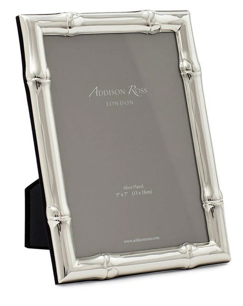 Wide Bamboo Silver Plate Frame