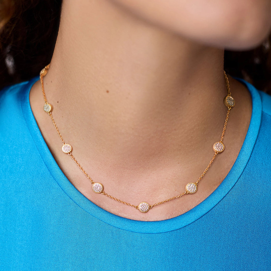 Windsor Delicate Station Necklace -  Pavé  CZ