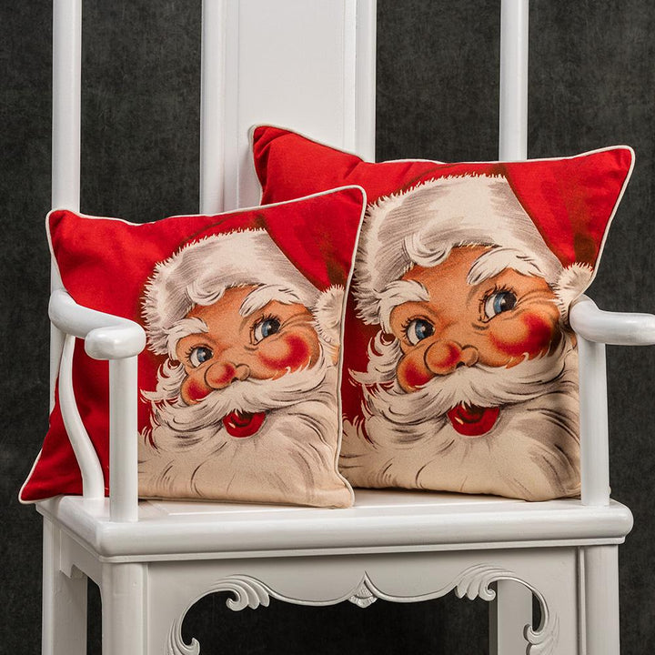 Vintage Santa Pillow – 16" x 16"