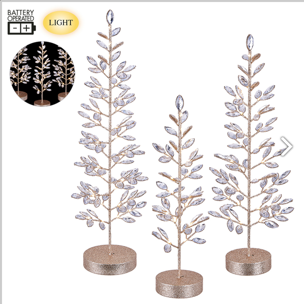 Rhinestone Trees, Set of 3