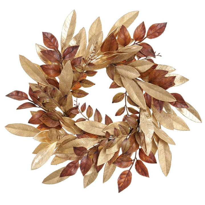 Mixed Bay Leaf Wreath - 16"