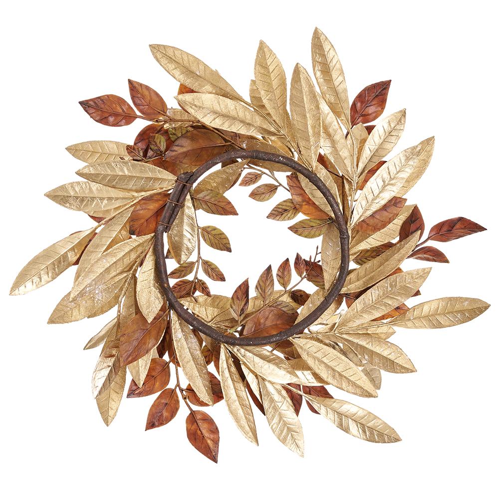 Mixed Bay Leaf Wreath - 16"