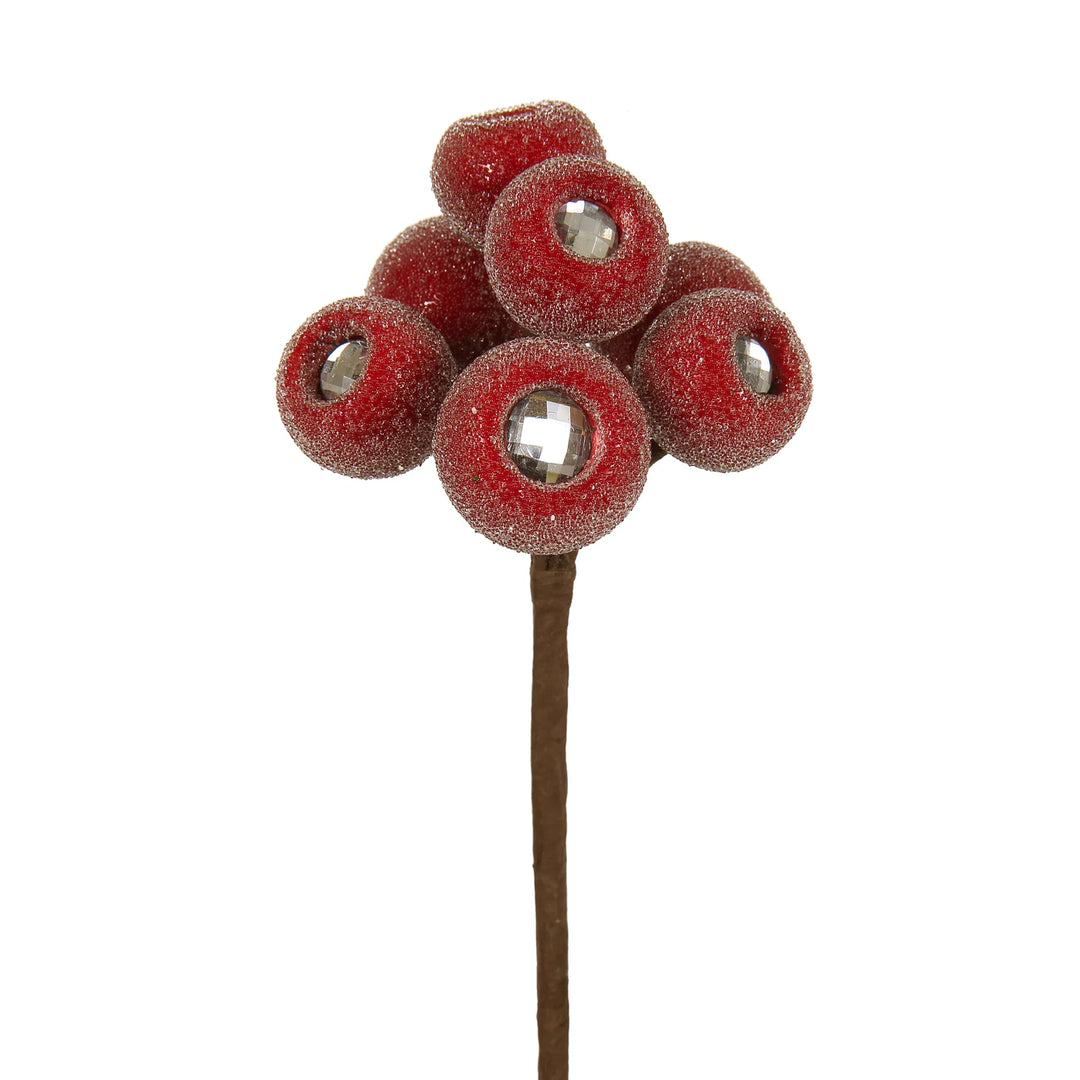 Beaded Pod Cluster Pick – Red