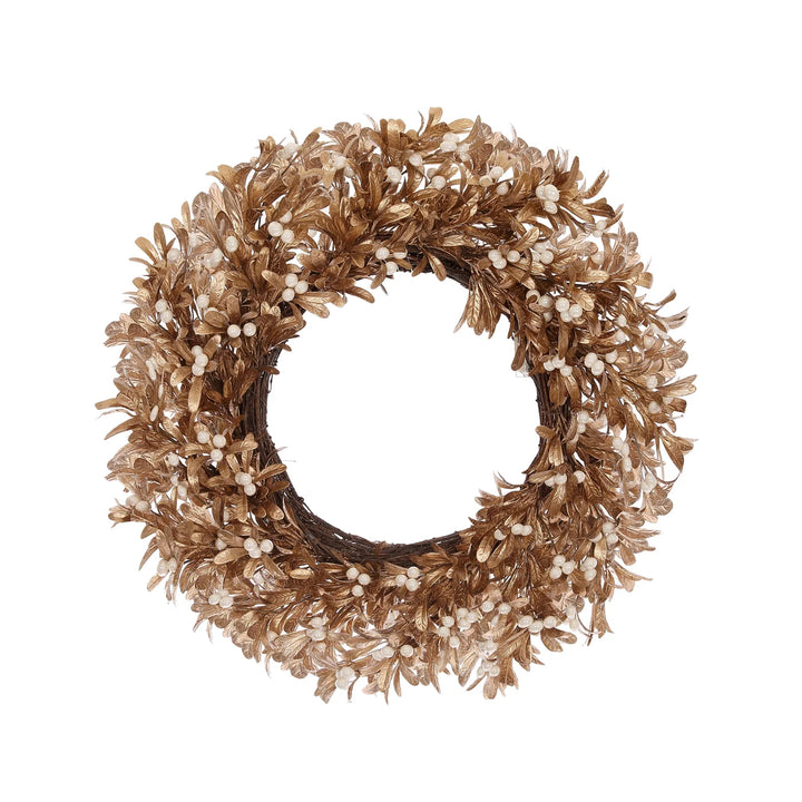 Gold Mistletoe Wreath – 24" Diameter