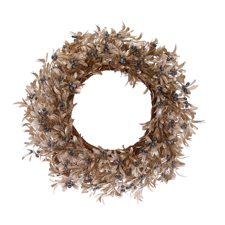 Gold Mistletoe Wreath – 24" Diameter
