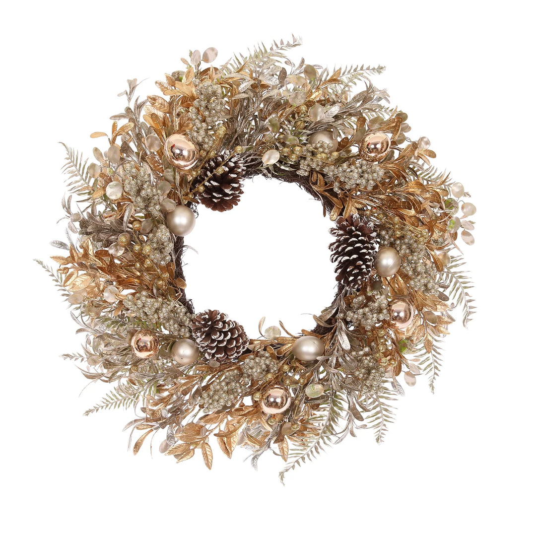 Leaf Ball Berry Wreath