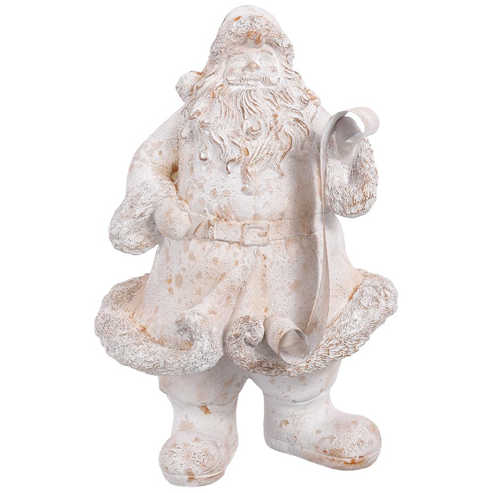 Antiqued White Santa