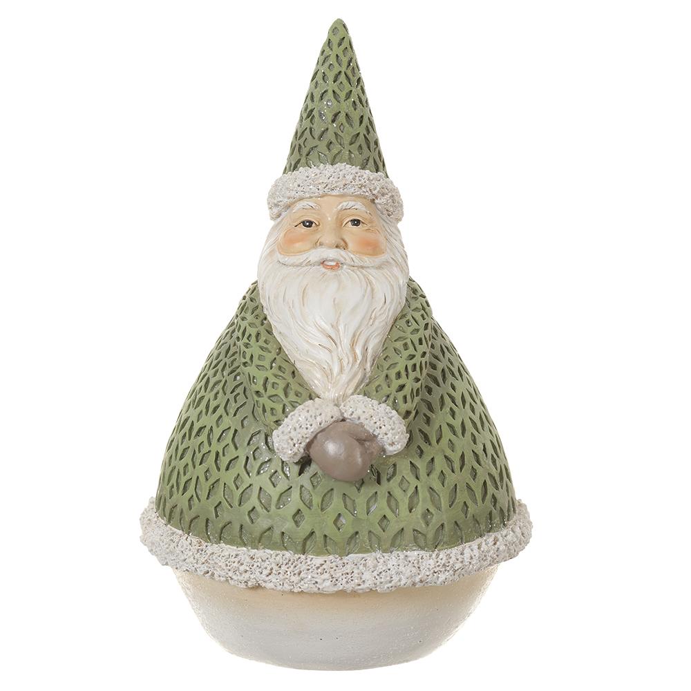Whimsical Green Santa