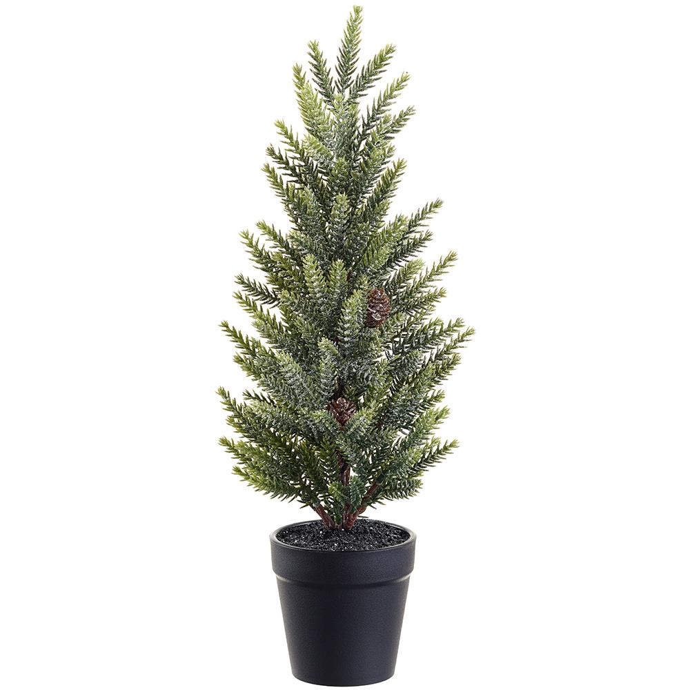 Glittered Pine Tree in Pot