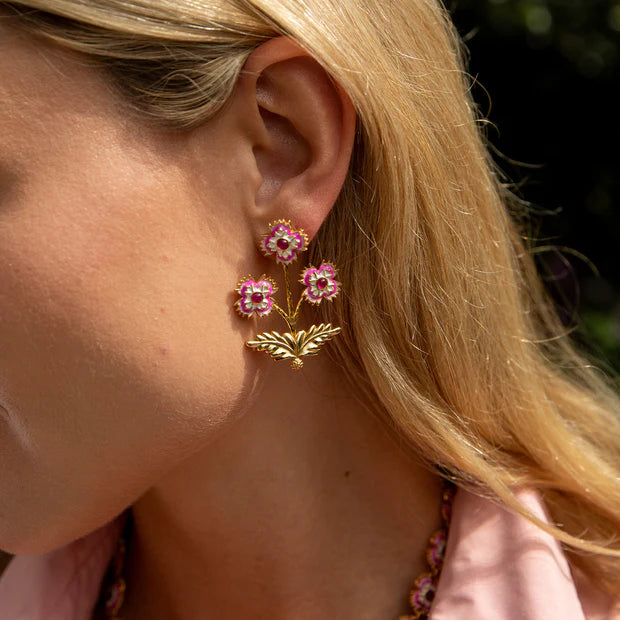 Dianthus Convertible Bouquet Earrings