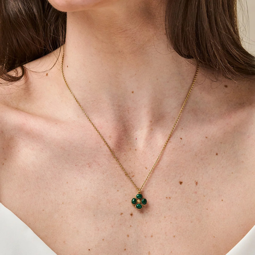 Berry Clover Double Sided Charm Necklace