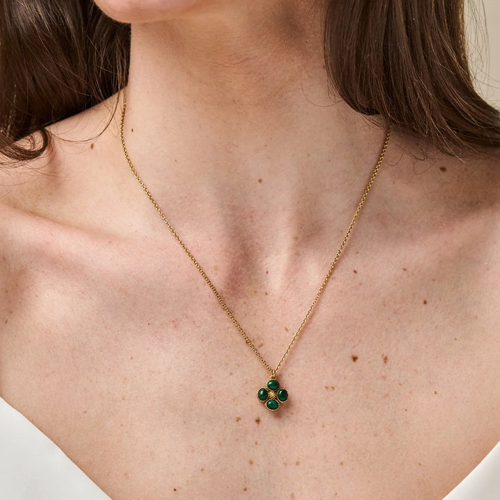 Berry Clover Double Sided Charm Necklace