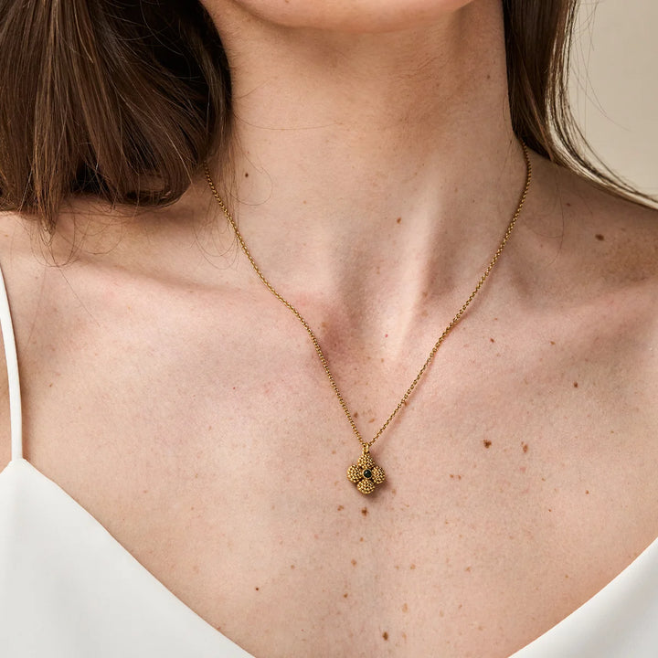 Berry Clover Double Sided Charm Necklace