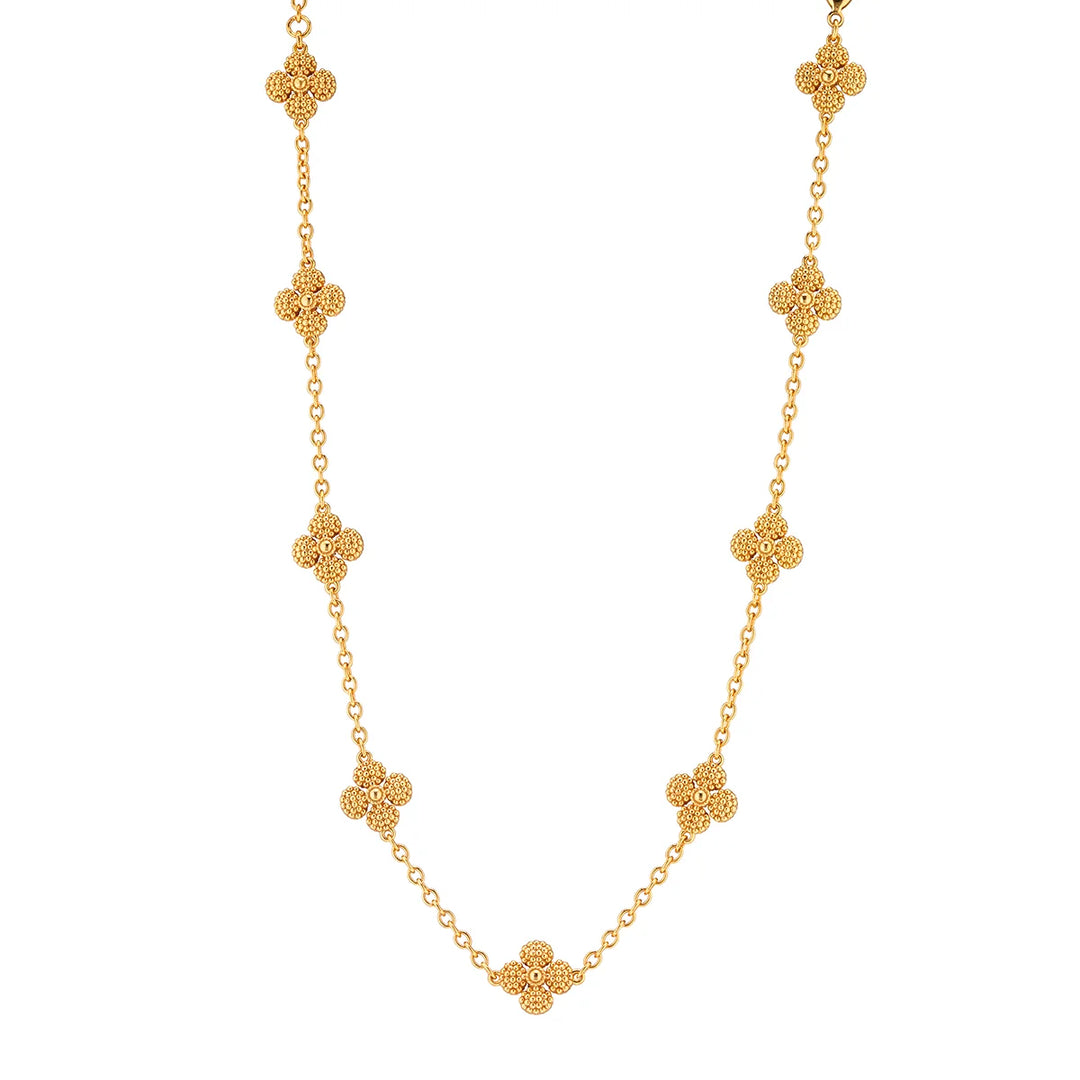 Berry Clover Double Sided Necklace