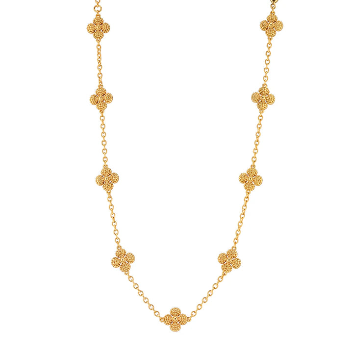 Berry Clover Double Sided Necklace