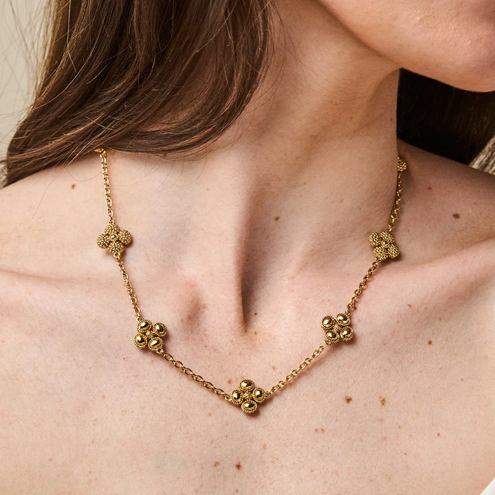 Berry Clover Double Sided Necklace