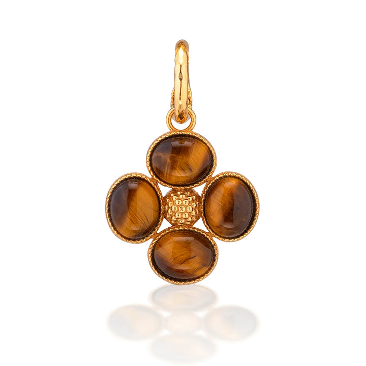 Berry Clover Double-Sided Pendant