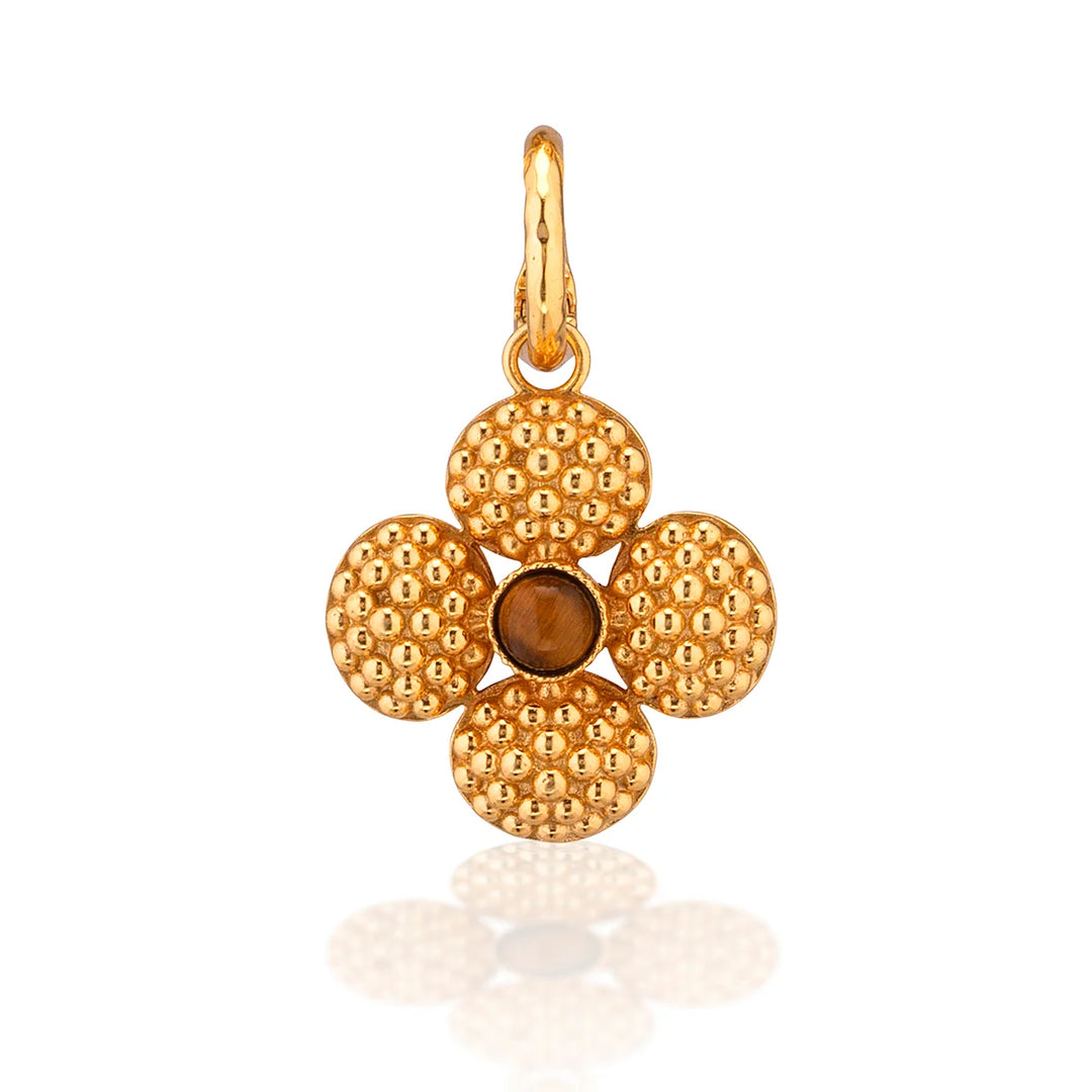 Berry Clover Double-Sided Pendant