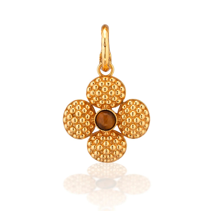 Berry Clover Double-Sided Pendant
