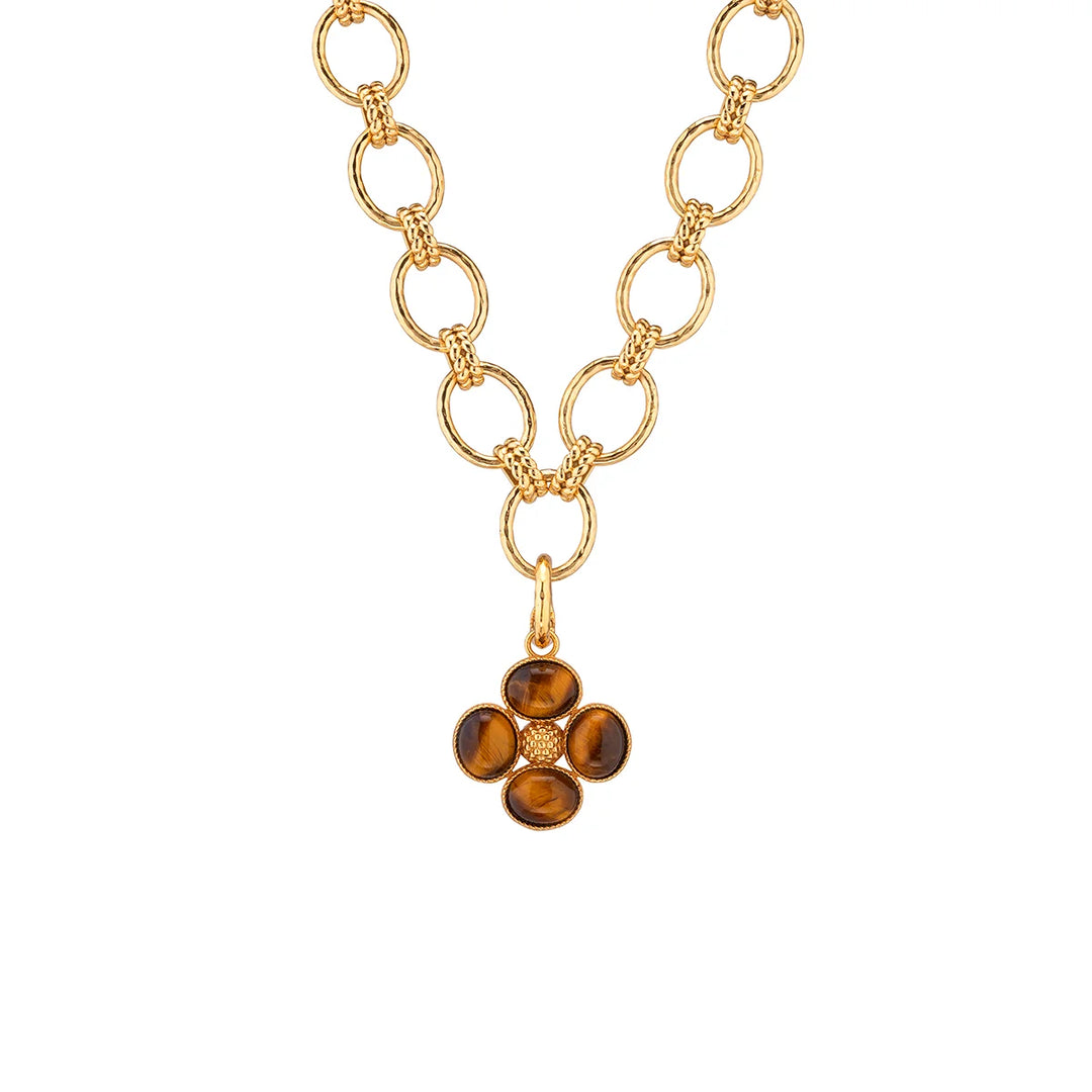 Berry Clover Double-Sided Pendant