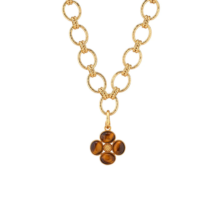 Berry Clover Double-Sided Pendant