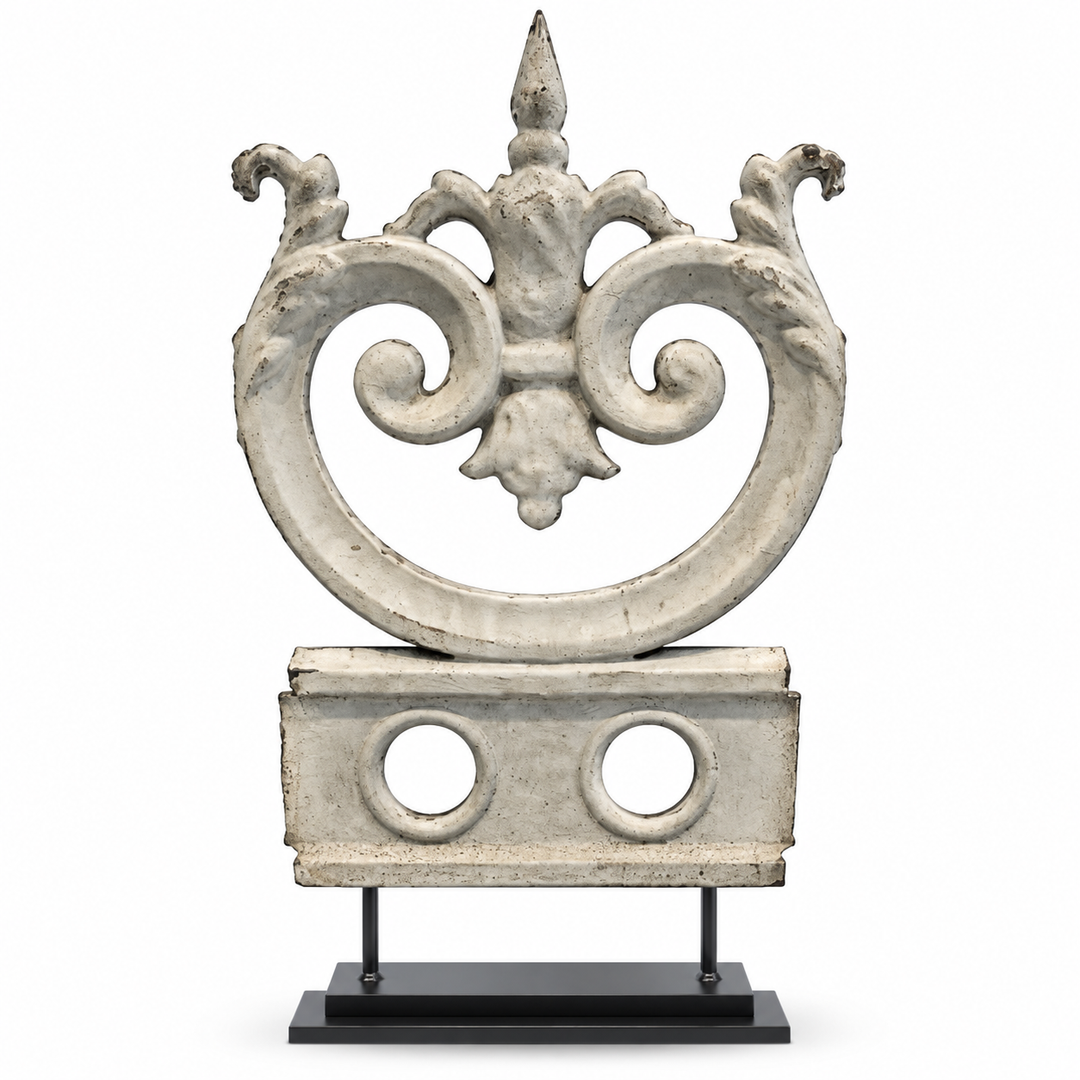 Antique Belgian Zinc Architectural Fragment, c. 1920