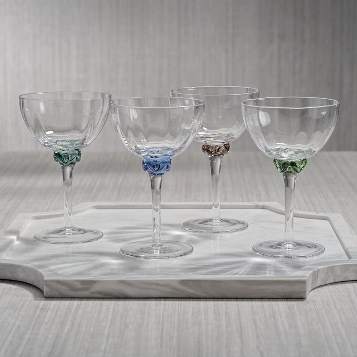 Optic Martini Glass, Set of 4