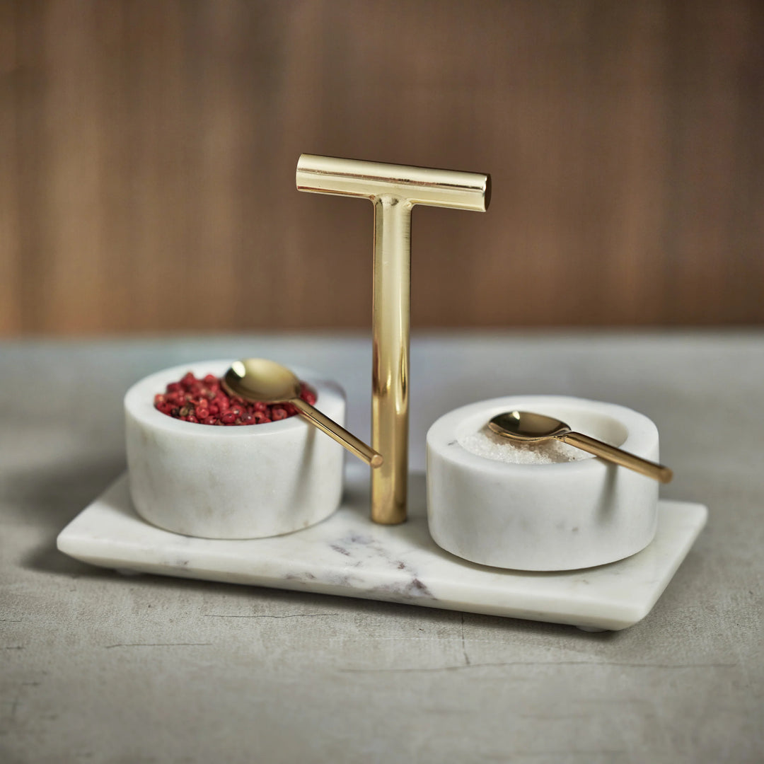 Marble Condiment Set