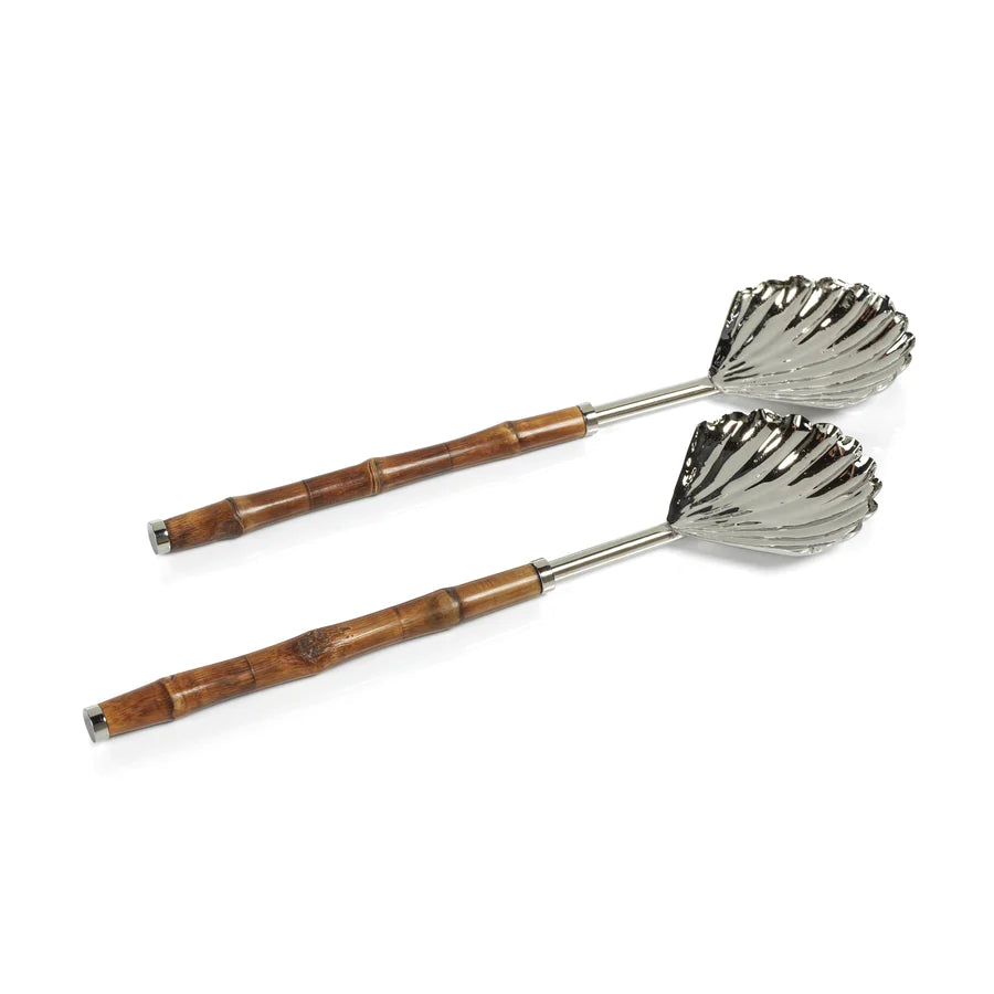 Colony Bamboo and Nickel Server Set