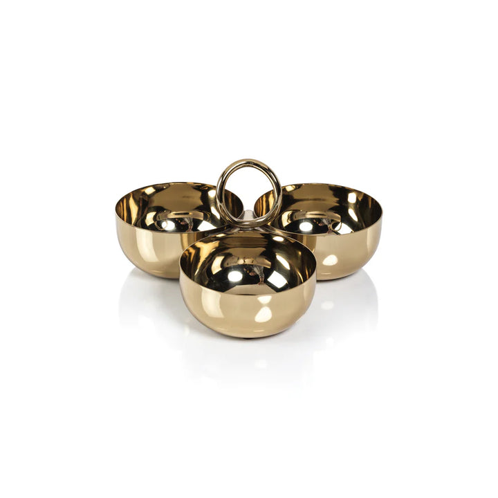 Cocktail Condiment Bowl Set - Polished Gold