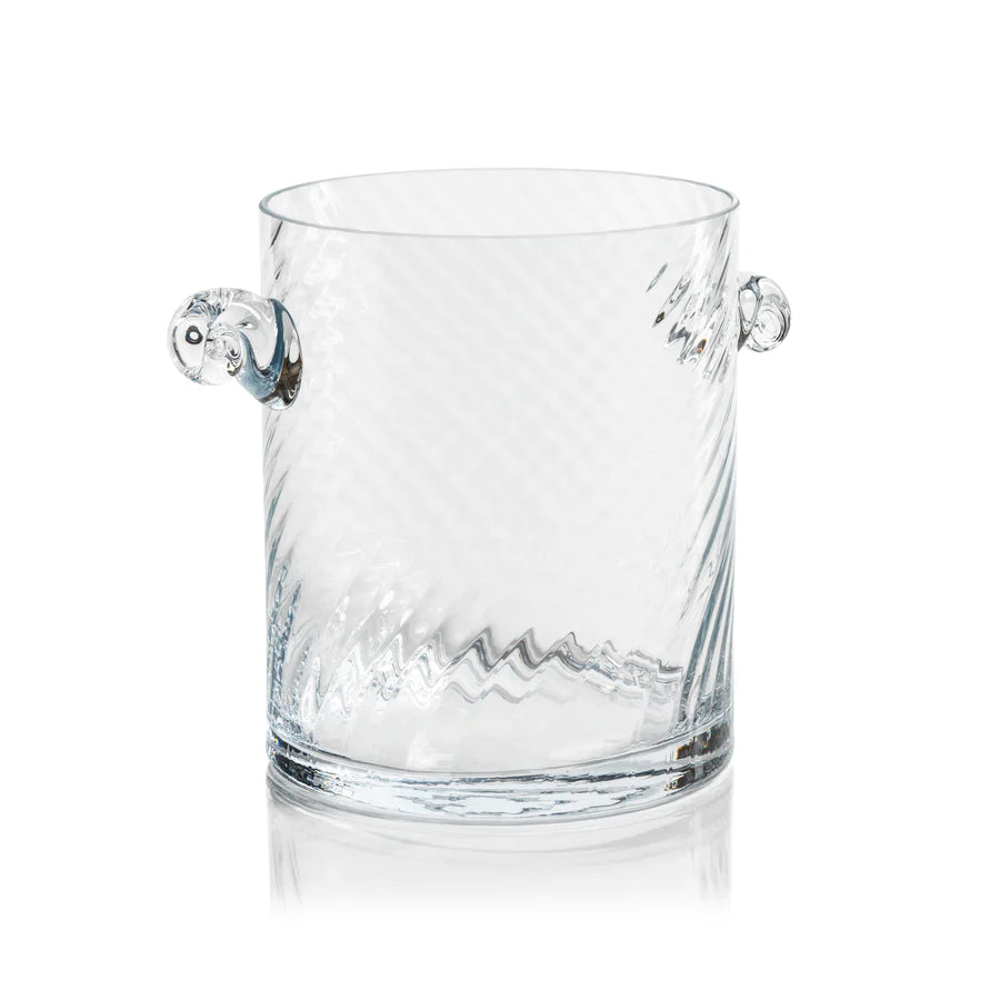 Swirl Glass Ice Bucket