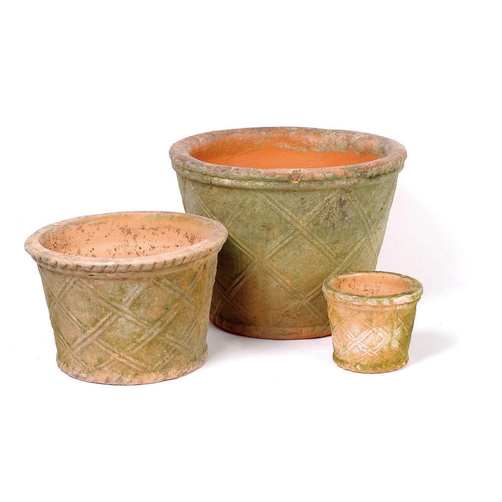Aged Equi Planter and Saucer
