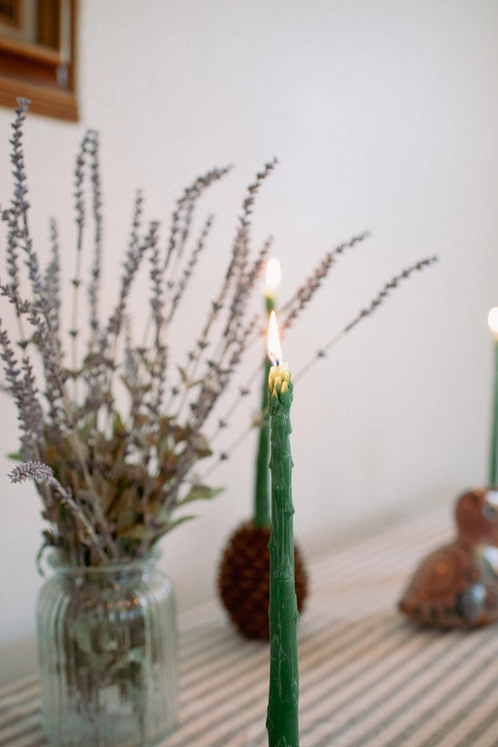 Asparagus Beeswax Candles