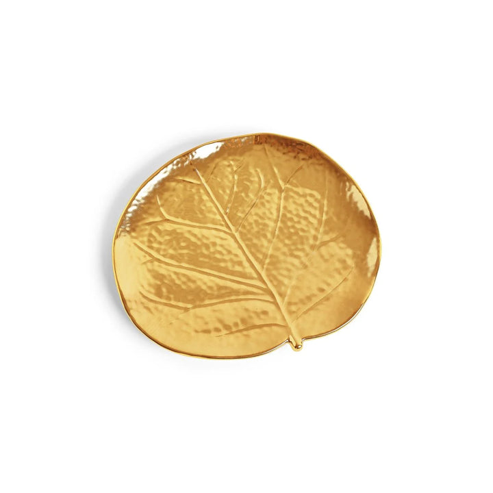 Botanical Leaf Gold Tidbit Plates Set of 4