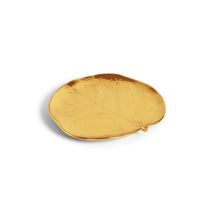 Botanical Leaf Gold Tidbit Plates Set of 4