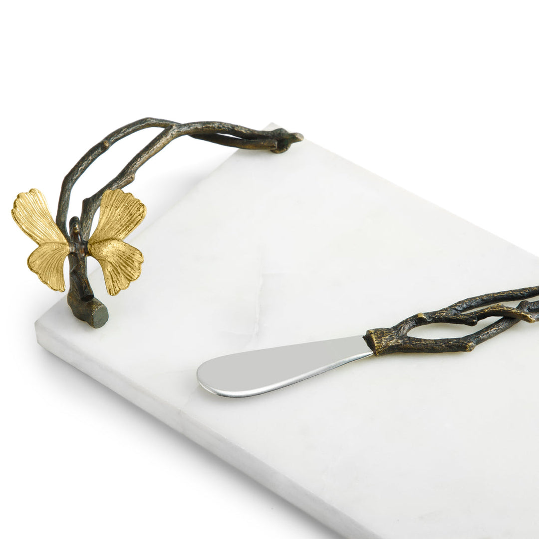 Butterfly Ginko Small Cheeseboard with Knife