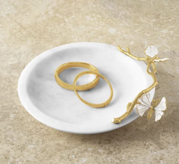 Butterfly Ginko Gold Trinket Dish