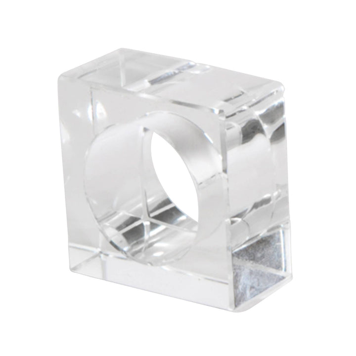 Crystal Square Napkin Ring - Set of 4