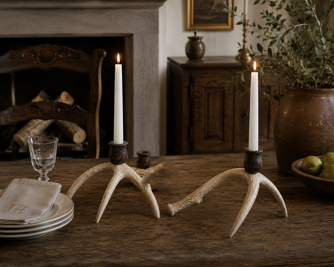 Pair of Antler Candlesticks