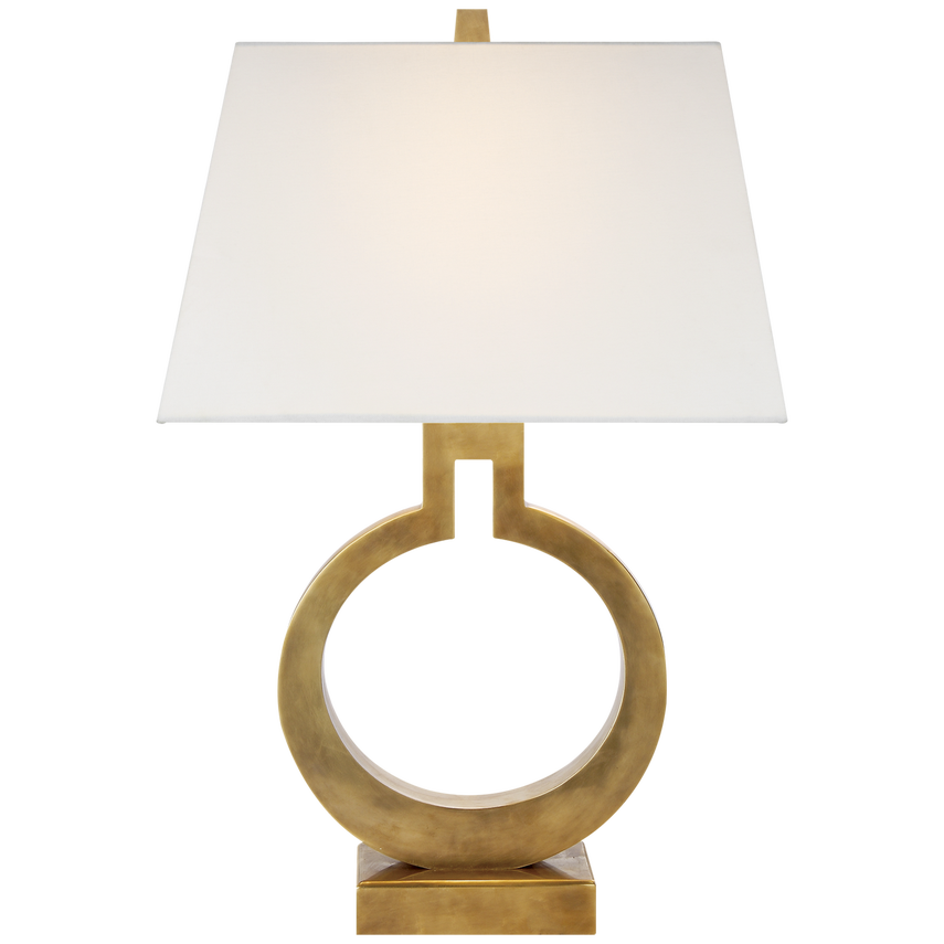 Visual Comfort Ring Form Table Lamp – Antique Burnished Brass