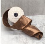 Metallic Duponi Ribbon - chocolate