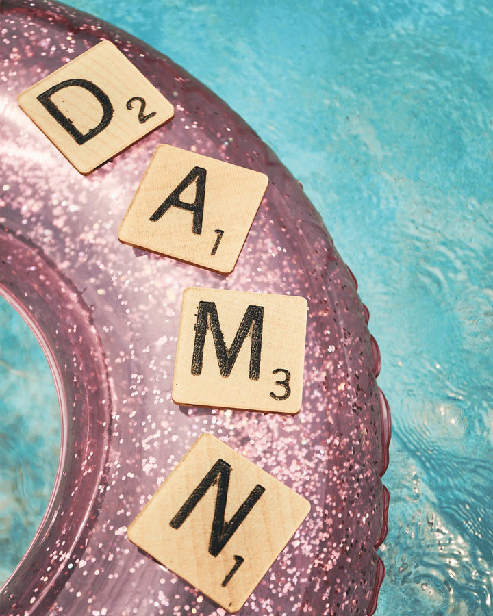 Damn Scrabble Tile Coaster Set