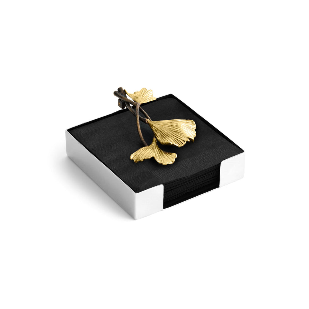 Golden Ginko Cocktail Napkin Holder