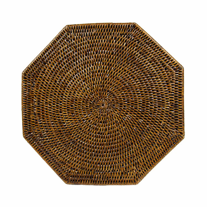 Rattan Octagonal Placemat, Set of 2