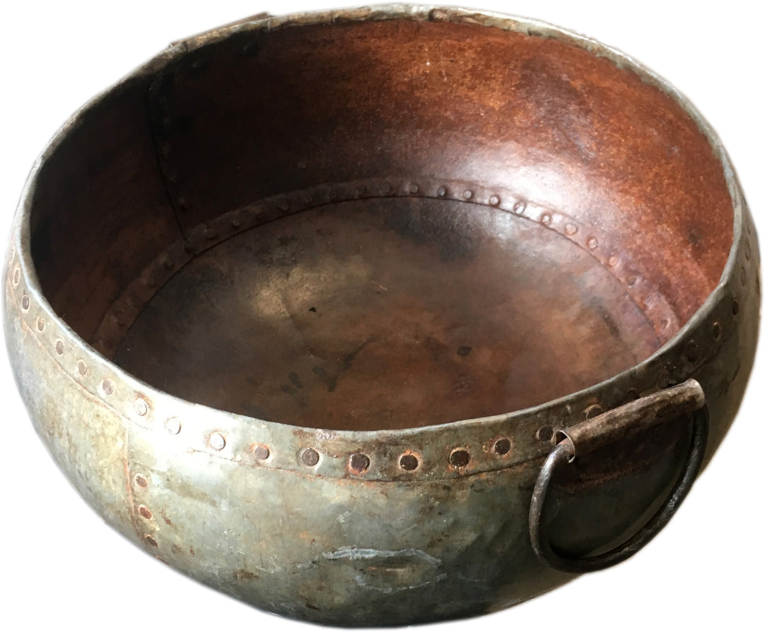 Galvenized Planter Bowl with Handles
