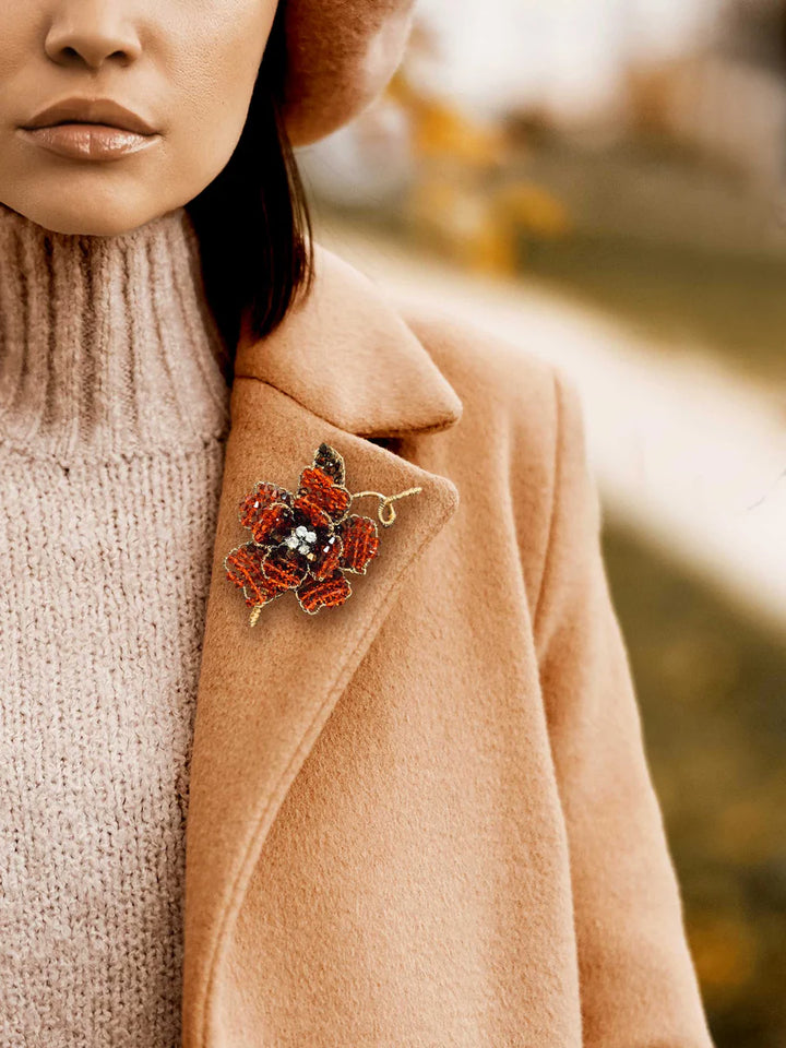 Classic Peony Brooch