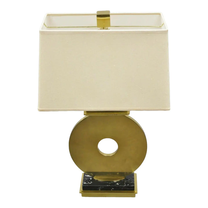 Robert Abbey Mid-Century Brass and Marble Lamp